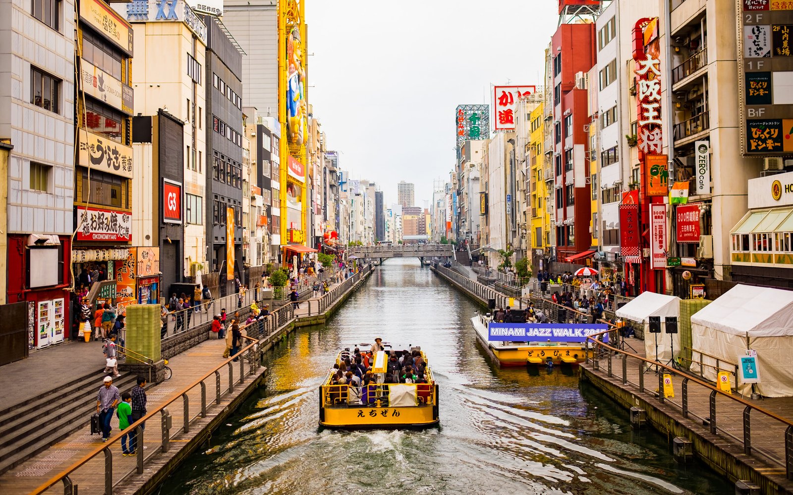 OSAKA, JAPAN – SEPTEMBER, 1: The Dotonbori Canal in the Namba Di